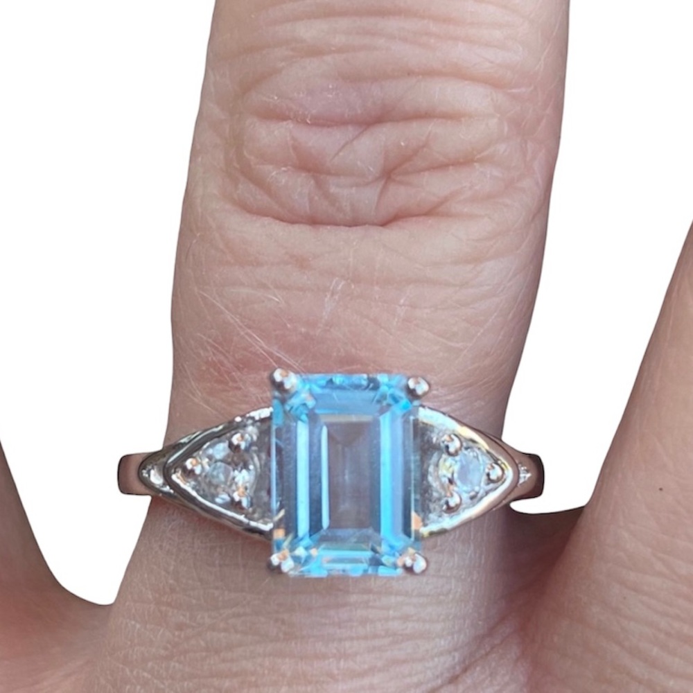 Topaz Ring Emerald Cut